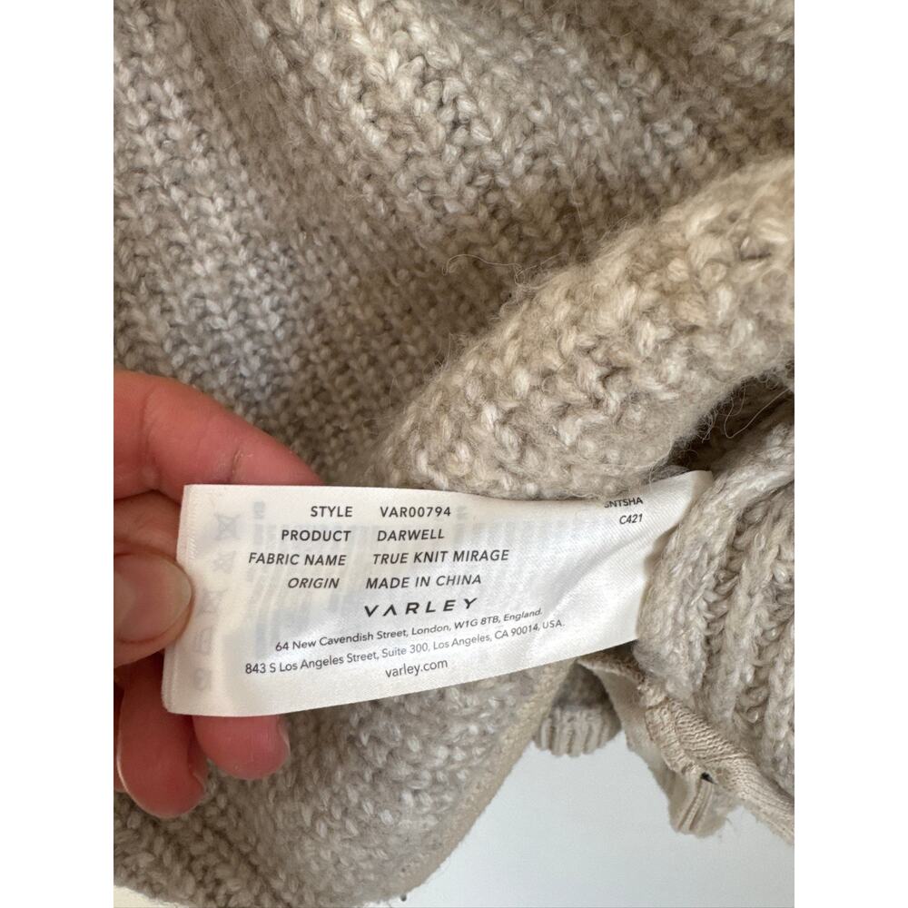 Varley Cream and Gray Sweater Cardigan - Picture 7 of 8